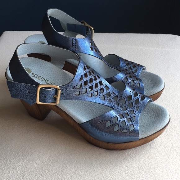 Eric Michael Shoes Eric Michael Blue Leather Sandals 3